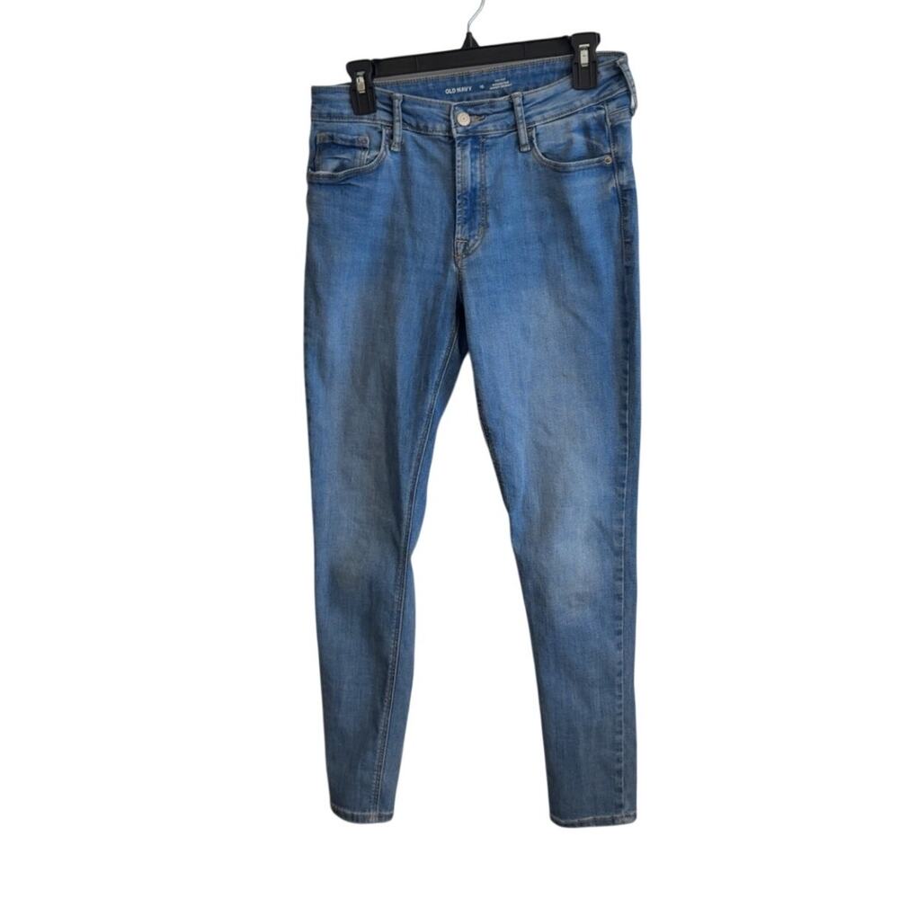 Old Navy Mid-Rise Rockstar Super Skinny Blue Jeans Women's 10